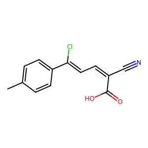 2,4-Pentadienoic acid, 5-chloro-2-cyano-5-(4-methylphenyl)- structure