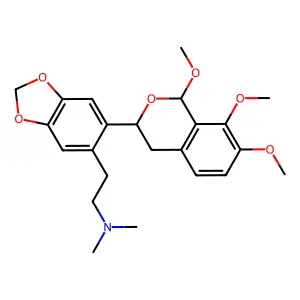 N,N-DIMETHYL-2-[6-(1,7,8-TRIMETHOXYISOCHROMAN-3-YL)BENZO[1,3]DIOXOL-5-YL]ETHANAMINE structure
