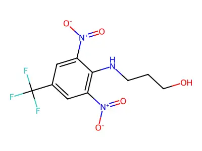 1-Propanol, 3-((2,6-dinitro-4-(trifluoromethyl)phenyl)amino)- structure