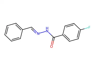 N-[(E)-benzylideneamino]-4-fluorobenzamide structure