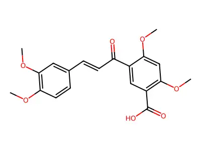 5-[3-(3,4-Dimethoxyphenyl)prop-2-enoyl]-2,4-dimethoxybenzoic acid structure