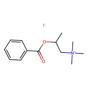 2-(Benzoyloxy)-N,N,N-trimethylpropan-1-aminium iodide structure