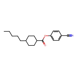 4-Cyanophenyl trans-4-pentylcyclohexanecarboxylate structure