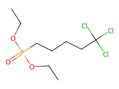 Phosphonic acid, (5,5,5-trichloropentyl)-, diethyl ester structure