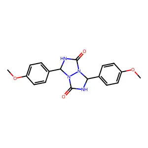 3,7-Bis(4-methoxyphenyl)tetrahydro-1H,5H-(1,2,4)triazolo(1,2-a)(1,2,4)triazole-1,5-dione structure
