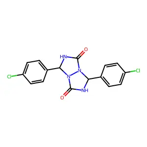 1,5-bis(4-chlorophenyl)-1,2,5,6-tetrahydro-[1,2,4]triazolo[1,2-a][1,2,4]triazole-3,7-dione structure