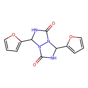 3,7-Di(2-furyl)tetrahydro-1H,5H-(1,2,4)triazolo(1,2-a)(1,2,4)triazole-1,5-dione structure