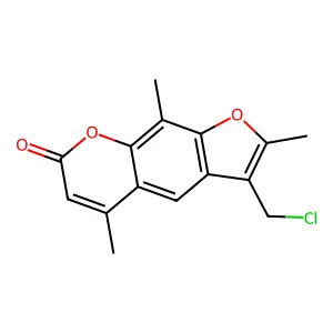 3-(Chloromethyl)-2,5,9-trimethyl-7H-furo(3,2-g)chromen-7-one structure