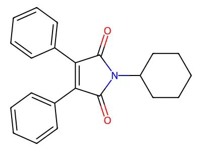 1H-Pyrrole-2,5-dione, 1-cyclohexyl-3,4-diphenyl- structure