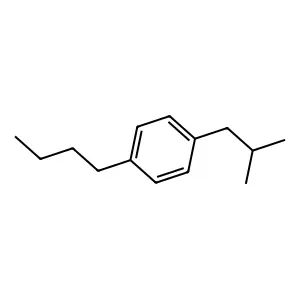 Benzene, 1-butyl-4-(2-methylpropyl) structure