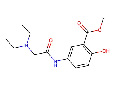 Benzoic acid, 5-(((diethylamino)acetyl)amino)-2-hydroxy-, methyl ester structure