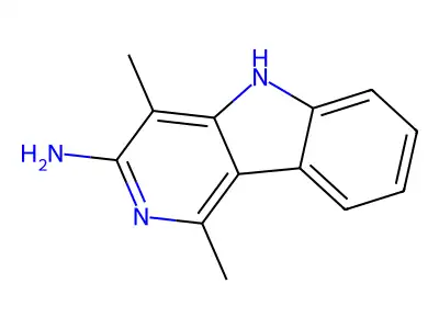 3-Amino-1,4-dimethyl-5H-pyrido(4,3-b)indole structure