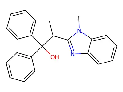 2-(1-Methylbenzimidazol-2-yl)-1,1-diphenylpropan-1-ol structure