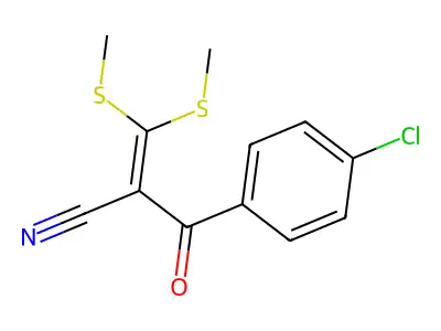 2-(4-Chlorobenzoyl)-3,3-bis(methylsulfanyl)prop-2-enenitrile structure