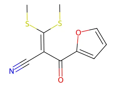 2-(Furan-2-carbonyl)-3,3-bis-methylsulfanyl-acrylonitrile structure