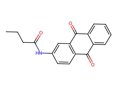 N-(9,10-dioxoanthracen-2-yl)butanamide structure