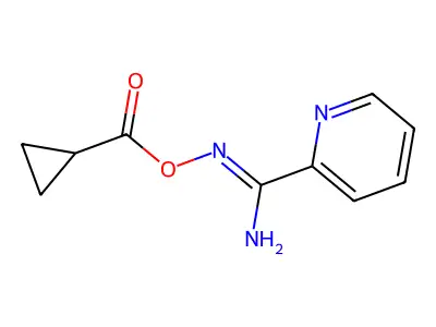 [[Amino(pyridin-2-yl)methylidene]amino] cyclopropanecarboxylate structure