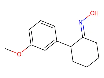 Cyclohexanone, 2-(3-methoxyphenyl)-, oxime structure