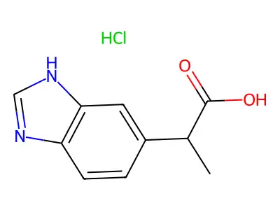 1H-Benzimidazole-5-acetic acid, alpha-methyl-, monohydrochloride structure