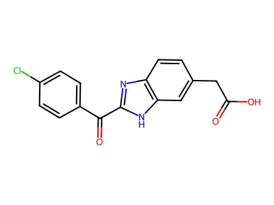 1H-Benzimidazole-5-acetic acid, 2-(4-chlorobenzoyl)- structure