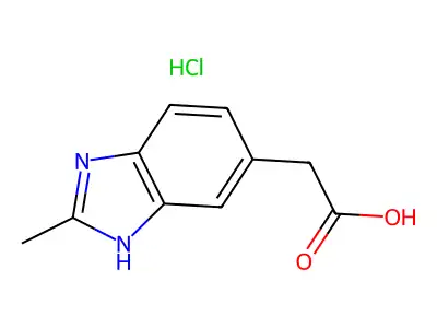 1H-Benzimidazole-5-acetic acid, 2-methyl-, monohydrochloride structure