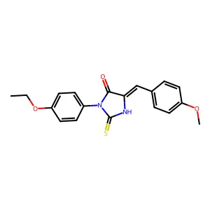 4-Imidazolidinone, 3-(4-ethoxyphenyl)-5-((4-methoxyphenyl)methylene)-2-thioxo- structure