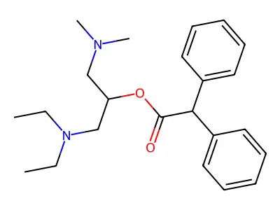 1-(Diethylamino)-3-(dimethylamino)propan-2-yl diphenylacetate structure