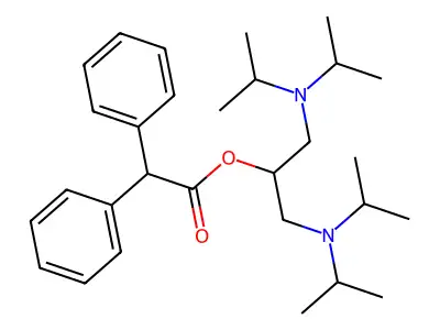 Benzeneacetic acid, alpha-phenyl-, 2-(bis(1-methylethyl)amino)-1-((bis(1-methylethyl)amino)methyl)ethyl ester structure
