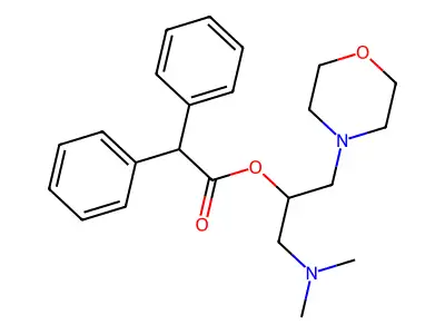 alpha-Phenylbenzeneacetic acid 1-((dimethylamino)methyl)-2-(4-morpholinyl)ethyl ester structure