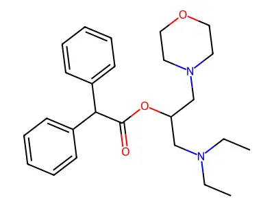 1-(Diethylamino)-3-(morpholin-4-yl)propan-2-yl diphenylacetate structure