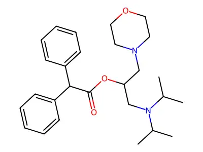 Benzeneacetic acid, alpha-phenyl-, 1-((bis(1-methylethyl)amino)methyl)-2-(4-morpholinyl)ethyl ester structure