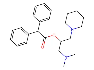 alpha-Phenylbenzeneacetic acid 1-((dimethylamino)methyl)-2-(1-piperidinyl)ethyl ester structure