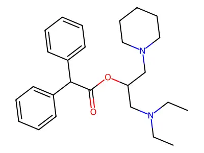 alpha-Phenylbenzeneacetic acid 1-((diethylamino)methyl)-2-(1-piperidinyl)ethyl ester structure