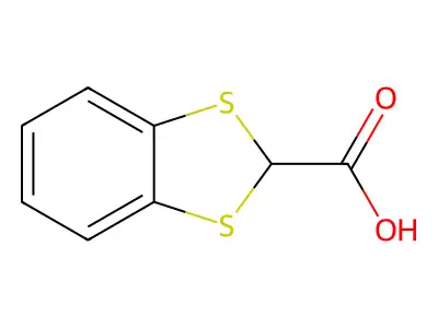 1,3-Benzodithiole-2-carboxylic acid structure