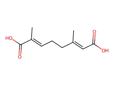 2,6-二甲基辛-2,6-烯二酸 structure