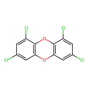 1,3,7,9-Tetrachlorodibenzo-P-dioxin structure
