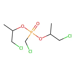 1-Chloro-2-[chloromethyl(1-chloropropan-2-yloxy)phosphoryl]oxypropane structure