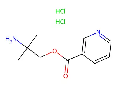 3-Pyridinecarboxylic acid, 2-amino-2-methylpropyl ester, dihydrochloride structure
