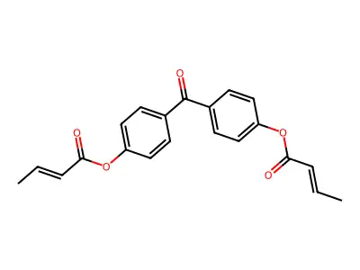 [4-(4-But-2-enoyloxybenzoyl)phenyl] but-2-enoate structure