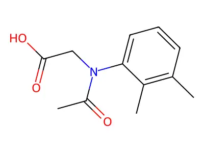 (Acetyl-2,3-dimethylanilino)acetic acid structure