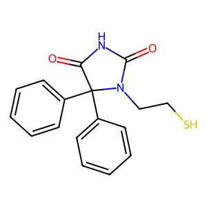 5,5-Diphenyl-1-(2-sulfanylethyl)imidazolidine-2,4-dione structure