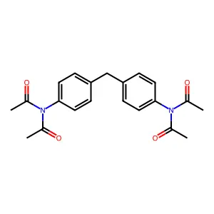 Acetamide, N,N'-(methylenedi-4,1-phenylene)bis[N-acetyl- structure