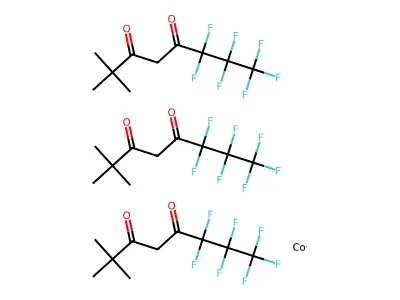 Cobalt;tris(6,6,7,7,8,8,8-heptafluoro-2,2-dimethyloctane-3,5-dione) structure