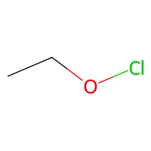 Hypochlorous acid, ethyl ester structure