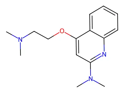 Quinoline, 2-(dimethylamino)-4-(2-(dimethylamino)ethoxy)- structure