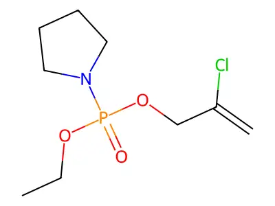 2-Chloroprop-2-en-1-yl ethyl pyrrolidin-1-ylphosphonate structure