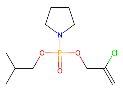 Phosphonic acid, 1-pyrrolidinyl-, (2-chloroallyl) isobutyl ester structure