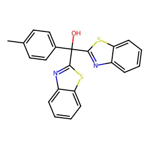 Bis(1,3-benzothiazol-2-yl)-(4-methylphenyl)methanol structure