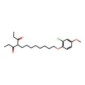 3,5-Heptanedione, 4-[8-(2-chloro-4-methoxyphenoxy)octyl]- structure