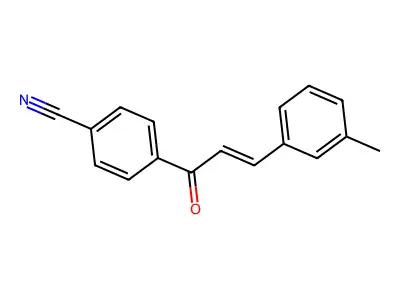 Benzonitrile, 4-[3-(3-methylphenyl)-1-oxo-2-propenyl]- structure